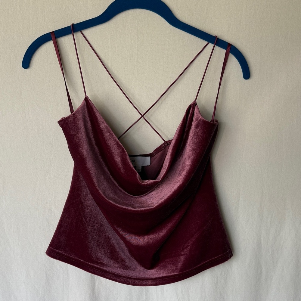 by the way. Burgundy Velvet Camisole size small women’s
